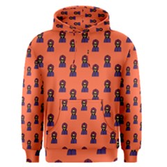 Nerdy 60s  Girl Pattern Orange Men s Pullover Hoodie by snowwhitegirl