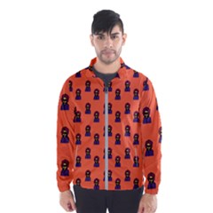 Nerdy 60s  Girl Pattern Orange Men s Windbreaker by snowwhitegirl