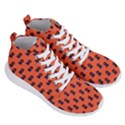 Nerdy 60s  Girl Pattern Orange Men s Lightweight High Top Sneakers View3