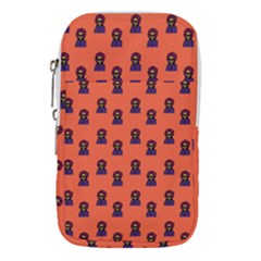 Nerdy 60s  Girl Pattern Orange Waist Pouch (large)