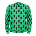 Nerdy 60s  Girl Pattern Seafoam Green Men s Sweatshirt View1