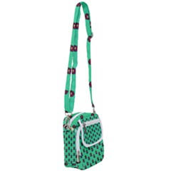 Nerdy 60s  Girl Pattern Seafoam Green Shoulder Strap Belt Bag by snowwhitegirl