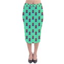 Nerdy 60s  Girl Pattern Seafoam Green Velvet Midi Pencil Skirt View1