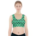 Nerdy 60s  Girl Pattern Seafoam Green Sports Bra With Pocket View1