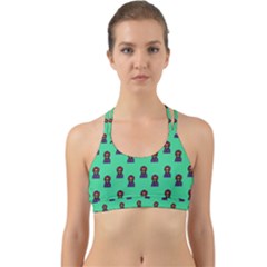 Nerdy 60s  Girl Pattern Seafoam Green Back Web Sports Bra by snowwhitegirl