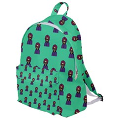 Nerdy 60s  Girl Pattern Seafoam Green The Plain Backpack by snowwhitegirl