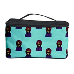 Nerdy 60s  Girl Pattern Aqua Cosmetic Storage by snowwhitegirl