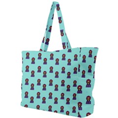 Nerdy 60s  Girl Pattern Aqua Simple Shoulder Bag by snowwhitegirl