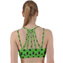 Nerdy 60s  Girl Pattern Green Line Them Up Sports Bra View2