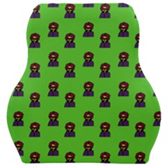 Nerdy 60s  Girl Pattern Green Car Seat Velour Cushion  by snowwhitegirl