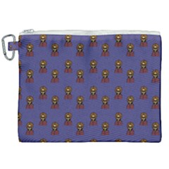 Nerdy 60s  Girl Pattern Dark Purple Canvas Cosmetic Bag (xxl) by snowwhitegirl