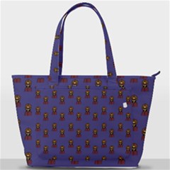 Nerdy 60s  Girl Pattern Dark Purple Back Pocket Shoulder Bag 