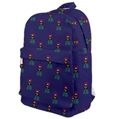 Nerdy 60s  Girl Pattern Blue Classic Backpack by snowwhitegirl