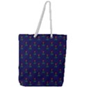 Nerdy 60s  Girl Pattern Blue Full Print Rope Handle Tote (Large) View1