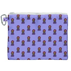 Nerdy 60s  Girl Pattern Purple Canvas Cosmetic Bag (xxl) by snowwhitegirl