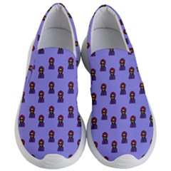 Nerdy 60s  Girl Pattern Purple Women s Lightweight Slip Ons by snowwhitegirl