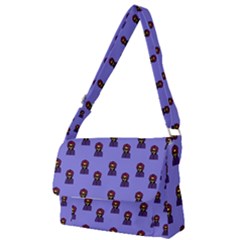 Nerdy 60s  Girl Pattern Purple Full Print Messenger Bag by snowwhitegirl