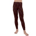 Nerdy 60s  Girl Pattern Red Kids  Lightweight Velour Leggings View1