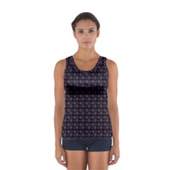 Lilac Firecracker Heart Pattern Sport Tank Top  by snowwhitegirl