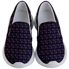 Lilac Firecracker Heart Pattern Kids  Lightweight Slip Ons by snowwhitegirl