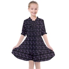 Lilac Firecracker Heart Pattern Kids  All Frills Chiffon Dress by snowwhitegirl