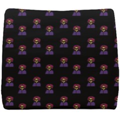 Nerdy 60s  Girl Pattern Black Seat Cushion by snowwhitegirl