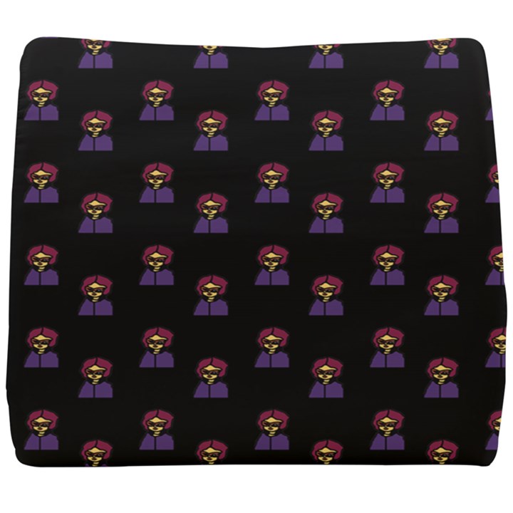 Nerdy 60s  Girl Pattern Black Seat Cushion