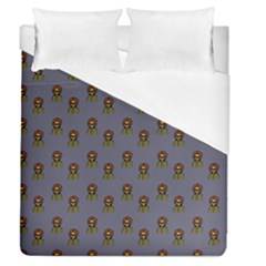 Nerdy 60s  Girl Pattern Light Grey Duvet Cover (queen Size) by snowwhitegirl