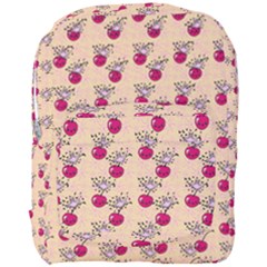 Cherries An Bats Peach Full Print Backpack by snowwhitegirl