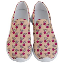 Cherries An Bats Peach Men s Lightweight Slip Ons by snowwhitegirl