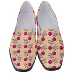 Cherries An Bats Peach Women s Classic Loafer Heels by snowwhitegirl