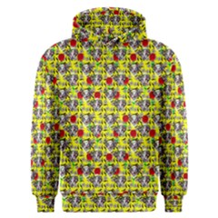 Heart Skeleton Face Pattern Yellow Men s Overhead Hoodie by snowwhitegirl