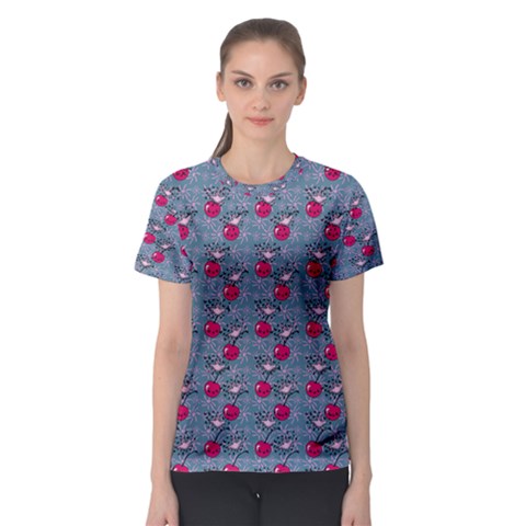 Cherries An Bats Women s Sport Mesh Tee by snowwhitegirl