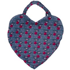 Cherries An Bats Giant Heart Shaped Tote by snowwhitegirl