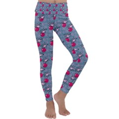 Cherries An Bats Kids  Lightweight Velour Classic Yoga Leggings by snowwhitegirl