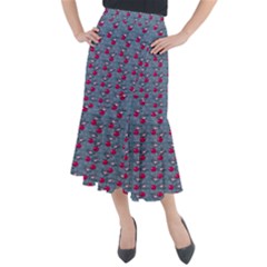 Cherries An Bats Midi Mermaid Skirt