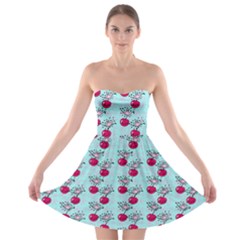 Cherries An Bats Aqua Strapless Bra Top Dress by snowwhitegirl