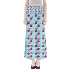 Cherries An Bats Aqua Full Length Maxi Skirt by snowwhitegirl