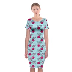 Cherries An Bats Aqua Classic Short Sleeve Midi Dress by snowwhitegirl