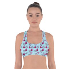 Cherries An Bats Aqua Cross Back Sports Bra by snowwhitegirl