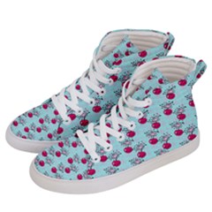 Cherries An Bats Aqua Men s Hi-top Skate Sneakers by snowwhitegirl