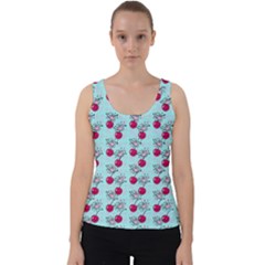 Cherries An Bats Aqua Velvet Tank Top by snowwhitegirl