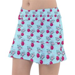 Cherries An Bats Aqua Tennis Skirt by snowwhitegirl