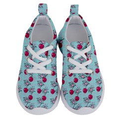 Cherries An Bats Aqua Running Shoes by snowwhitegirl