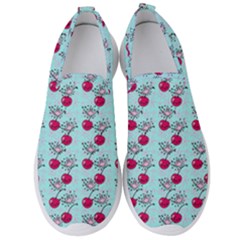 Cherries An Bats Aqua Men s Slip On Sneakers by snowwhitegirl