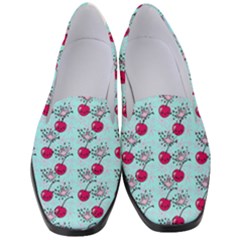 Cherries An Bats Aqua Women s Classic Loafer Heels by snowwhitegirl