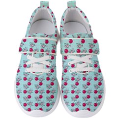 Cherries An Bats Aqua Men s Velcro Strap Shoes by snowwhitegirl