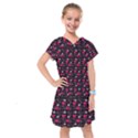 Cherries An Bats Black Kids  Drop Waist Dress View1