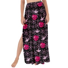 Cherries An Bats Black Maxi Chiffon Tie-up Sarong by snowwhitegirl