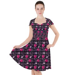 Cherries An Bats Black Cap Sleeve Midi Dress by snowwhitegirl